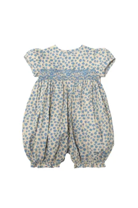 20143-Blue Shortsleeve Baby Boy Romper