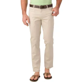 5 Pocket Tailored Fit Chino Pant in Stone by Southern Tide