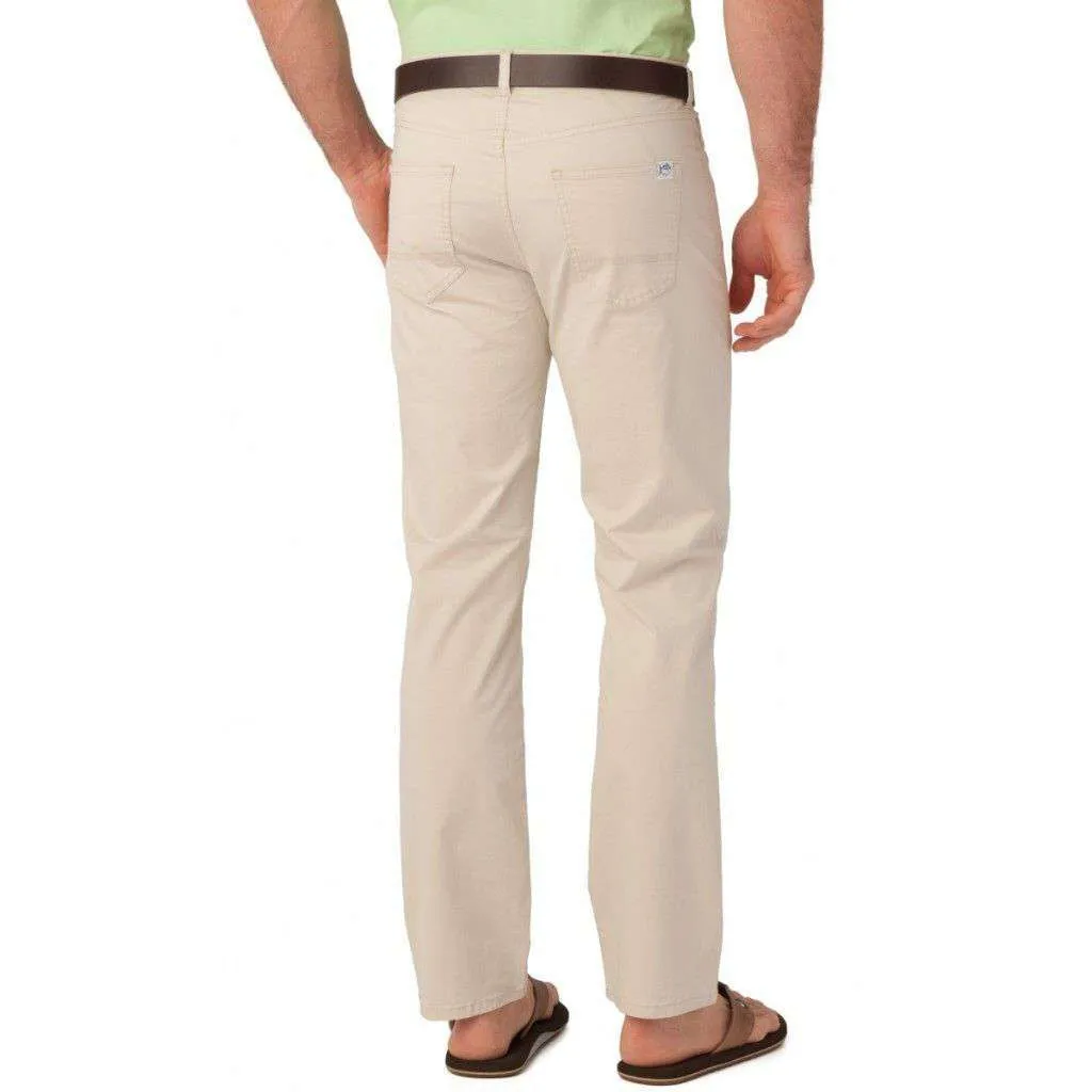 5 Pocket Tailored Fit Chino Pant in Stone by Southern Tide
