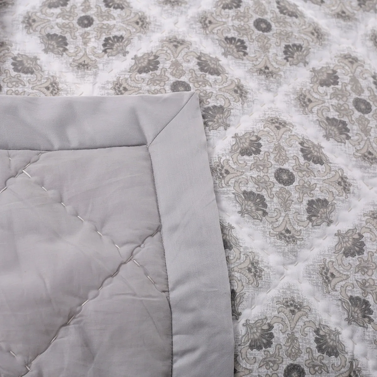 8PC Quilt/Quilted Bed Cover Set Exotic Heritage Finest Retro Neutral