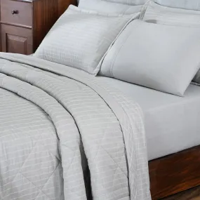 Adore 100% Cotton Filling Summer AC Grey Quilt/Quilted Bed Cover Comforter