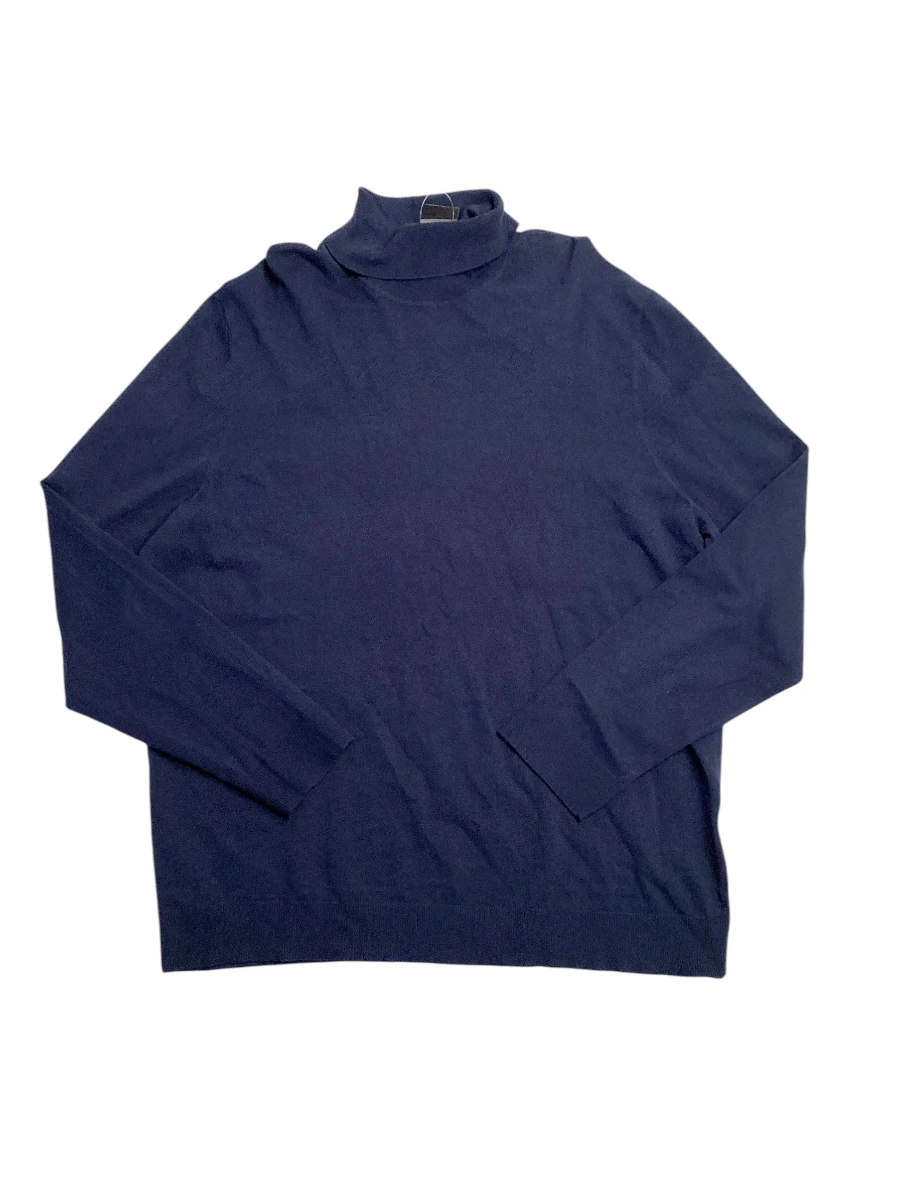 Alfani Mens Long Sleeve Turtleneck Sweater Neo Navy Blue XL