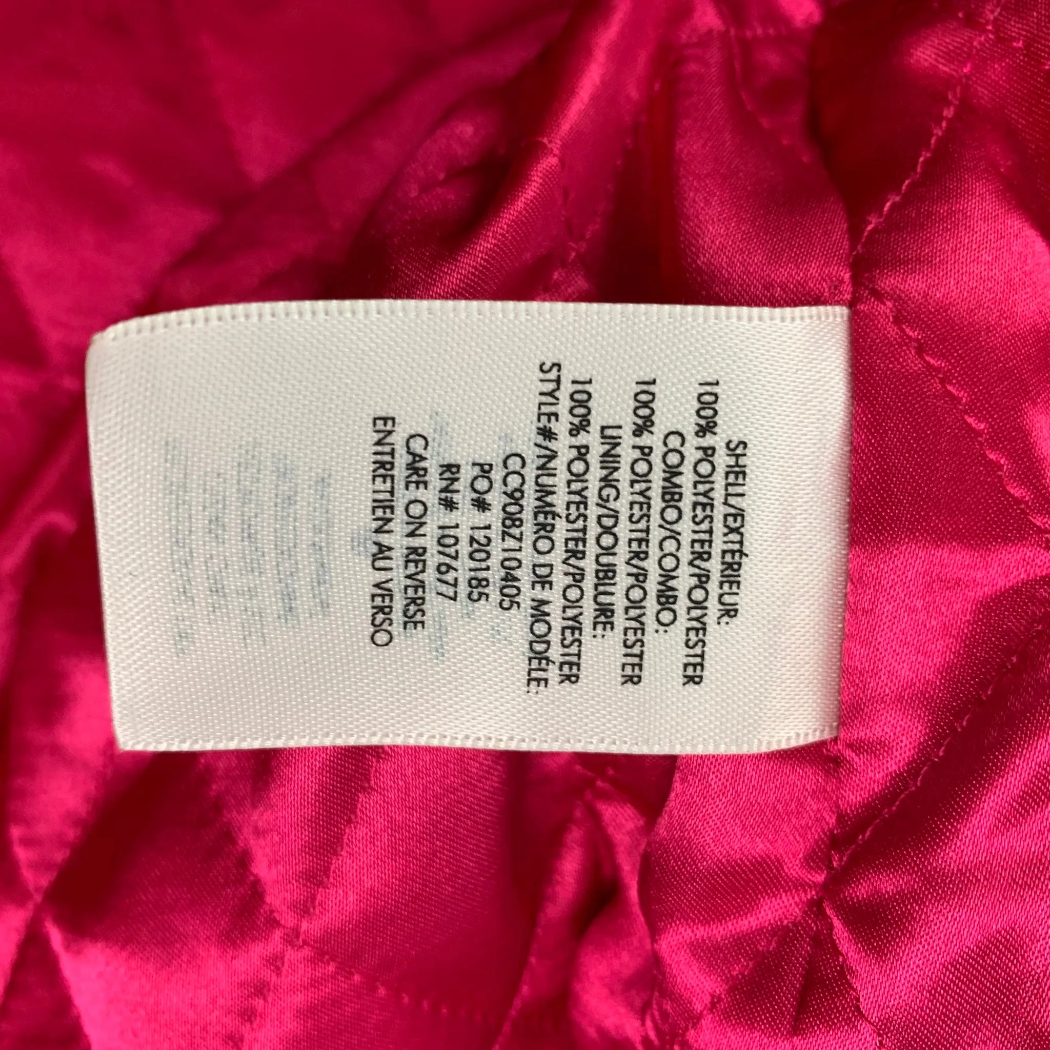 ALICE   OLIVIA Size XS Pink Polyester Textured Shawl Collar Coat