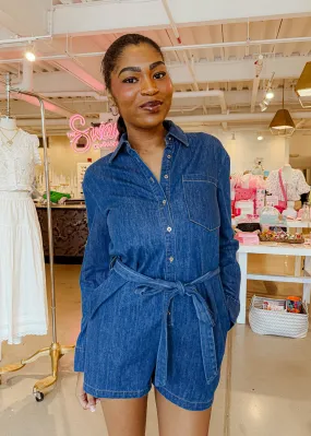 Allison Denim Romper