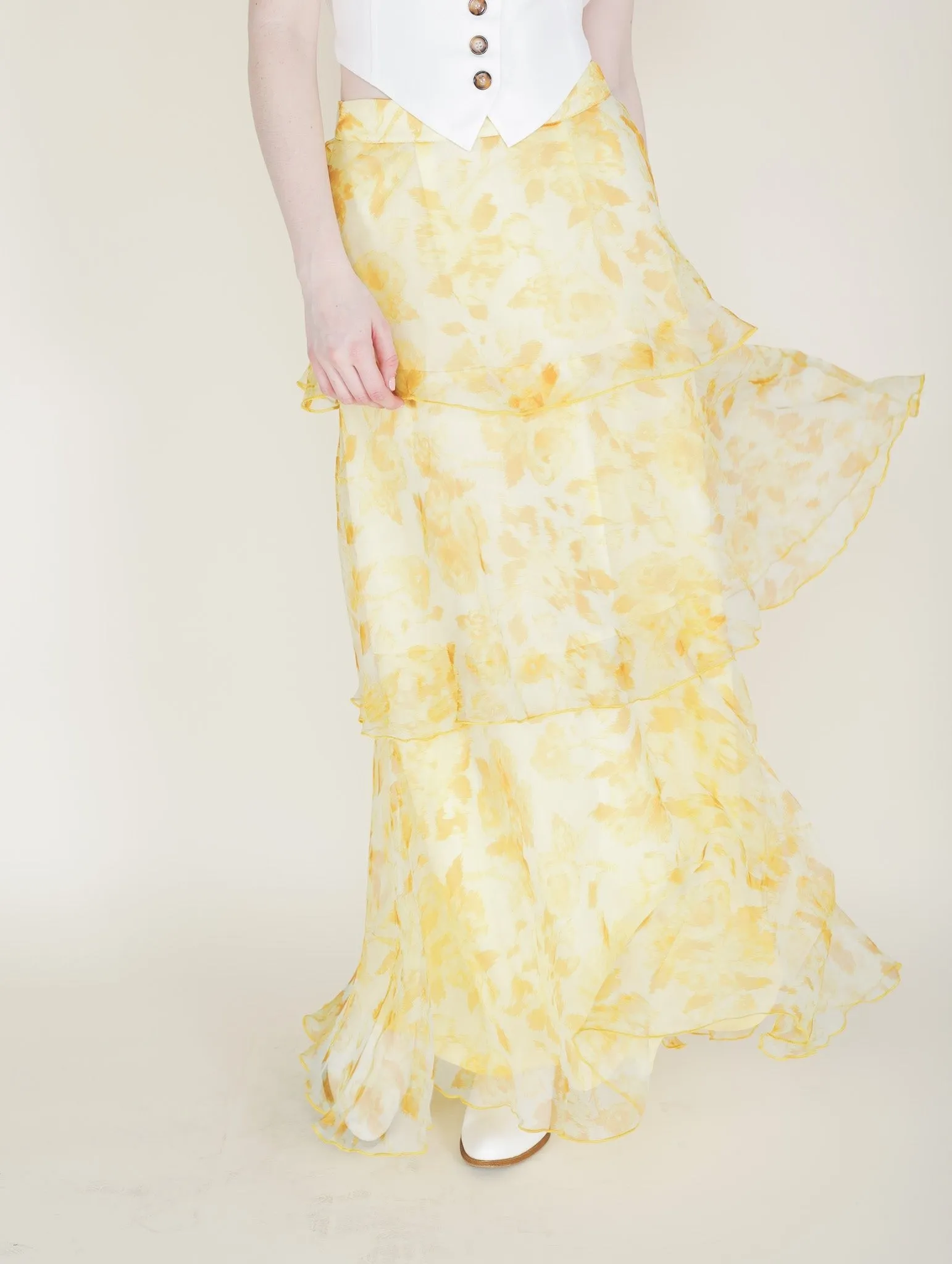 Aubrey Tiered Maxi Skirt