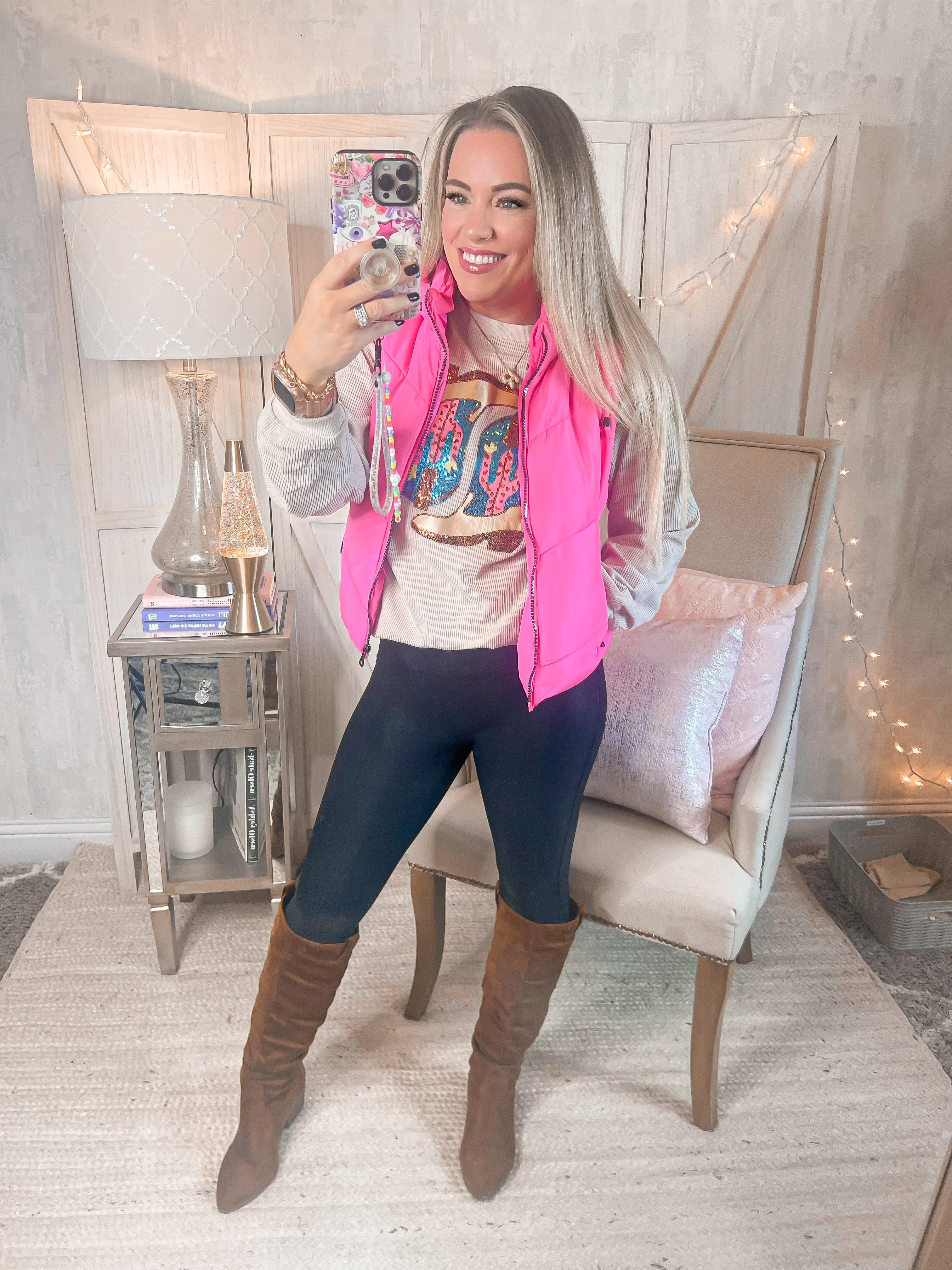 Autumn Glow Quilted Hooded Vest