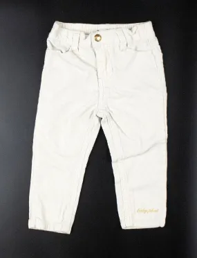 BABY GIRL SIZE 12 MONTHS - BABY PHAT, Cream Corduroy Pants EUC B35
