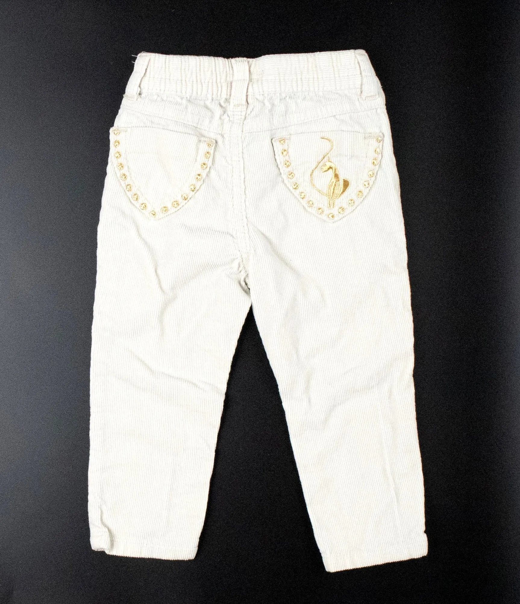 BABY GIRL SIZE 12 MONTHS - BABY PHAT, Cream Corduroy Pants EUC B35