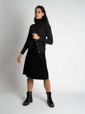 BASIC SLEEVELESS TURTLENECK-BLACK