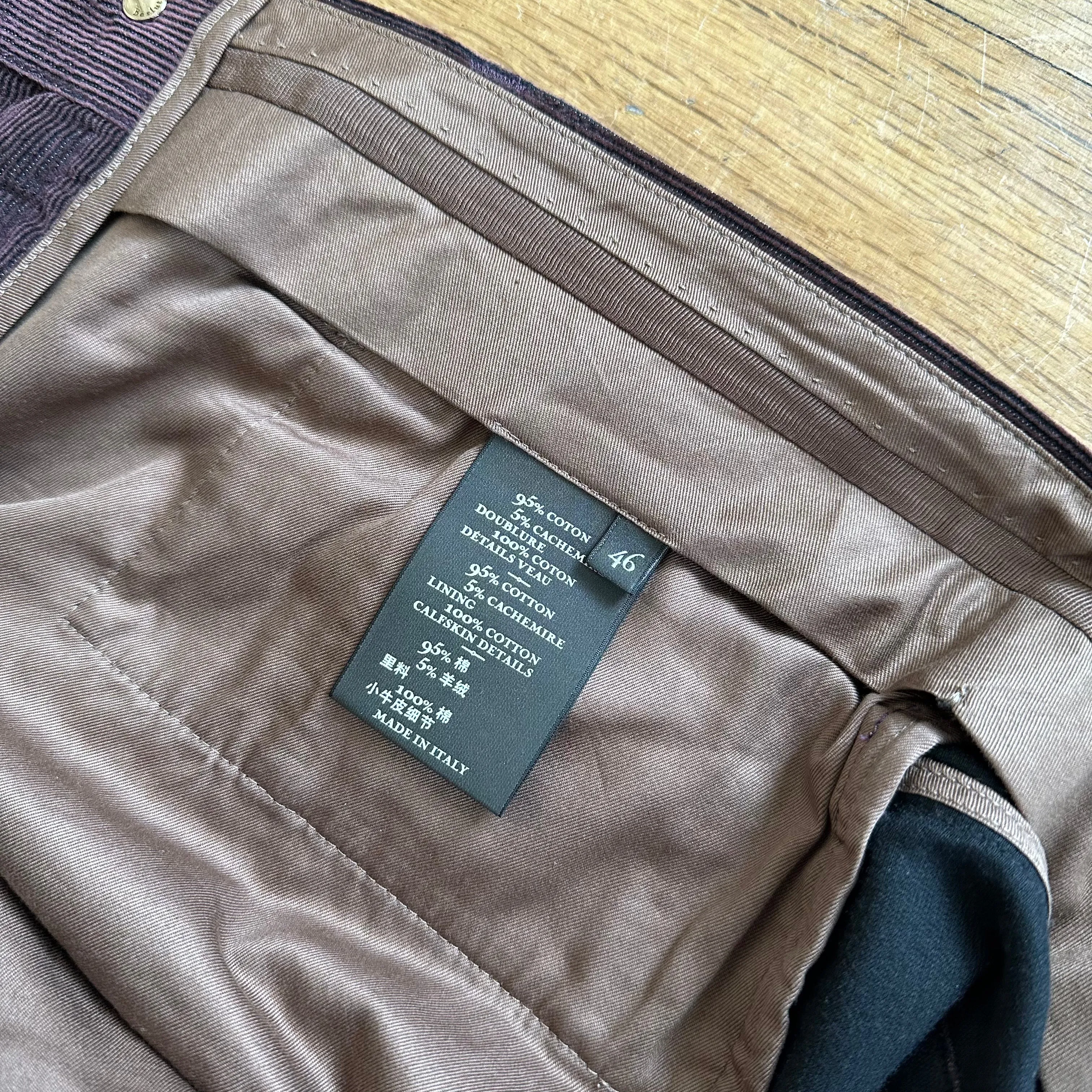 Berluti by Haider Ackermann Burgundy Corduroy Pants