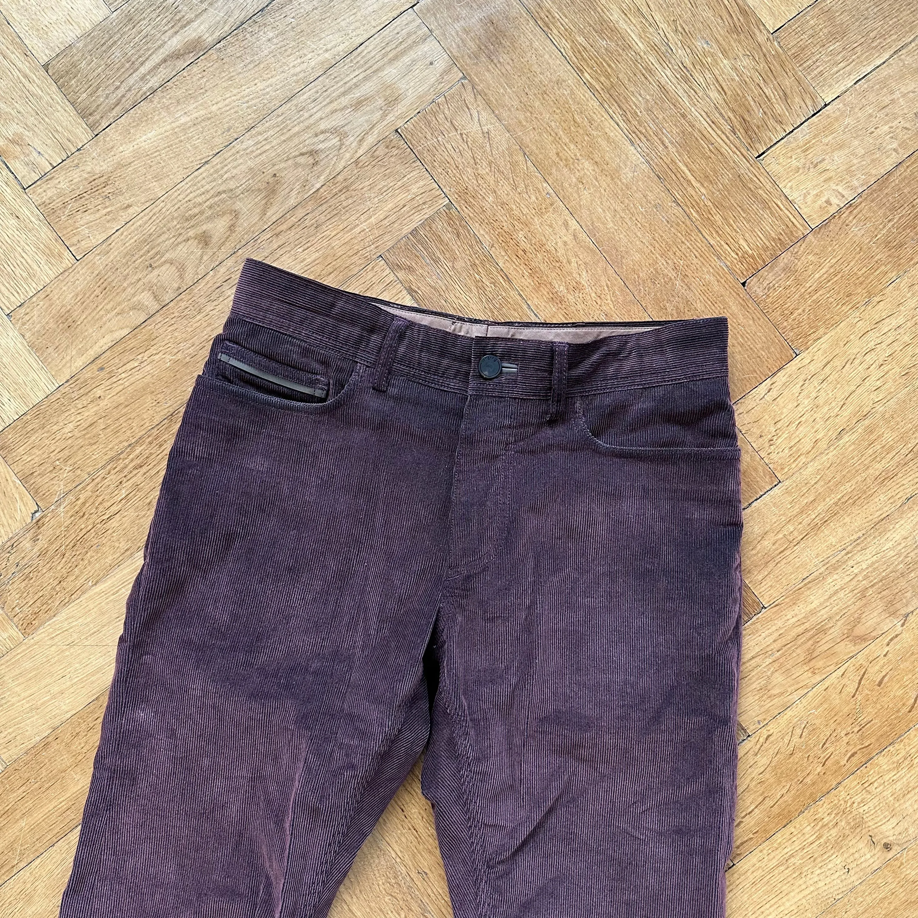 Berluti by Haider Ackermann Burgundy Corduroy Pants
