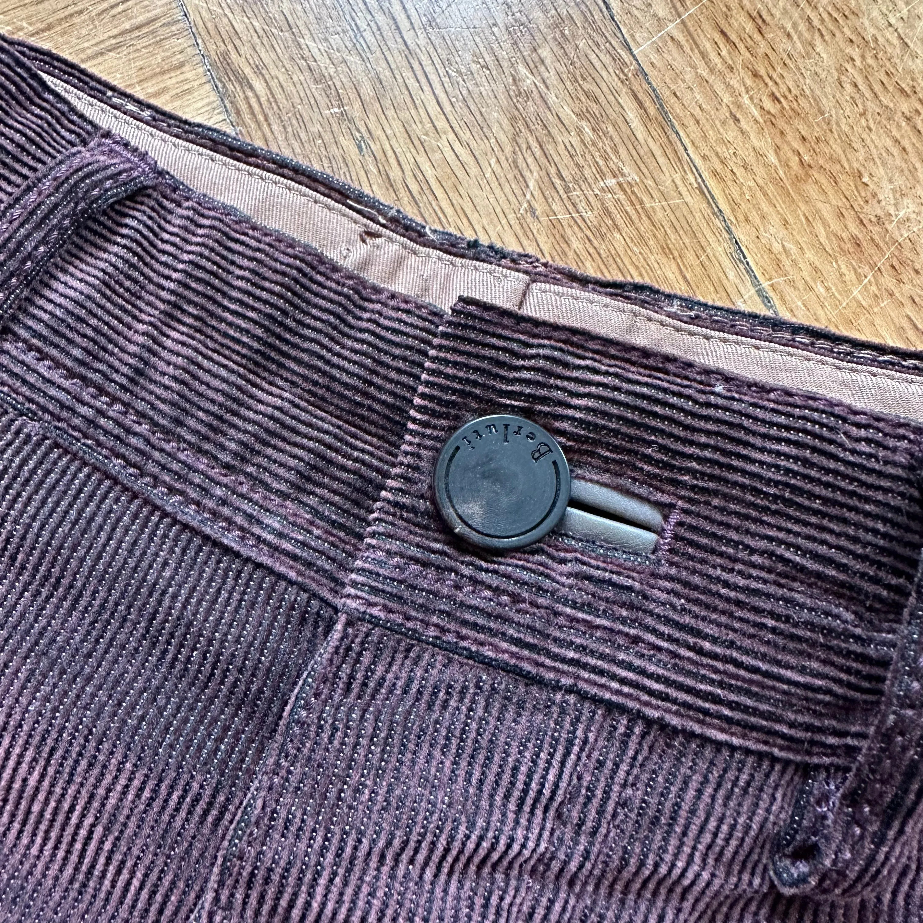 Berluti by Haider Ackermann Burgundy Corduroy Pants