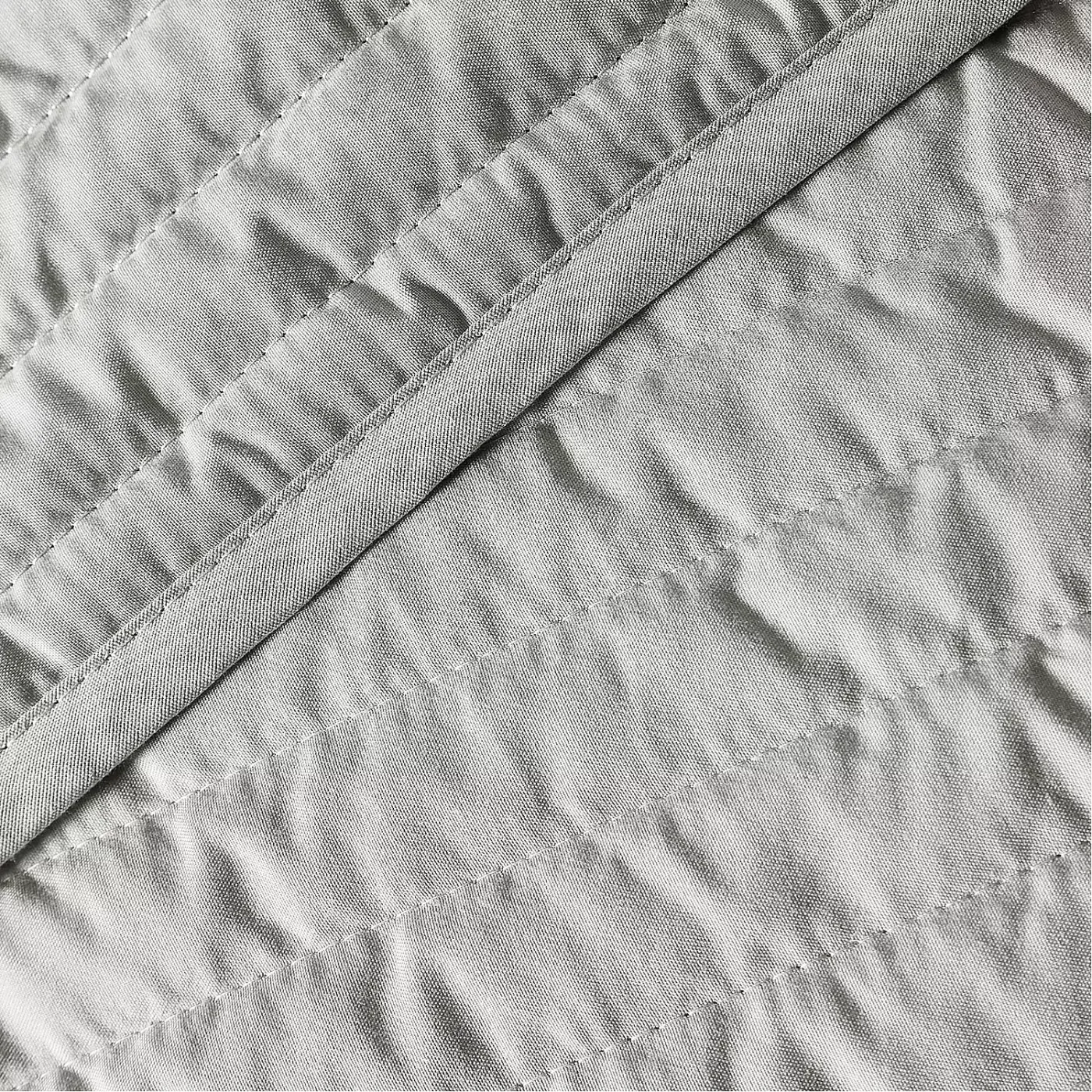 Bianca Quilted Lines Bedspread | Silver / Natural