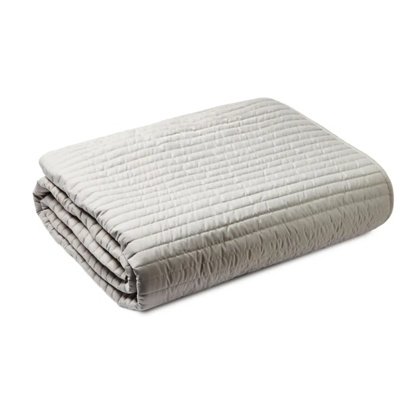 Bianca Quilted Lines Bedspread | Silver / Natural