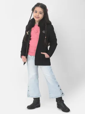 Black Zipper Overcoat