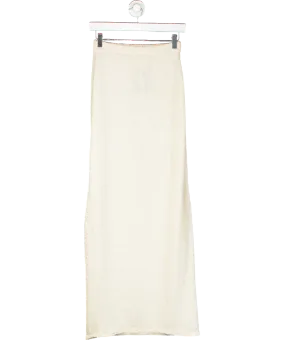 BOA Cream Boucle Knit Maxi Skirt UK XS