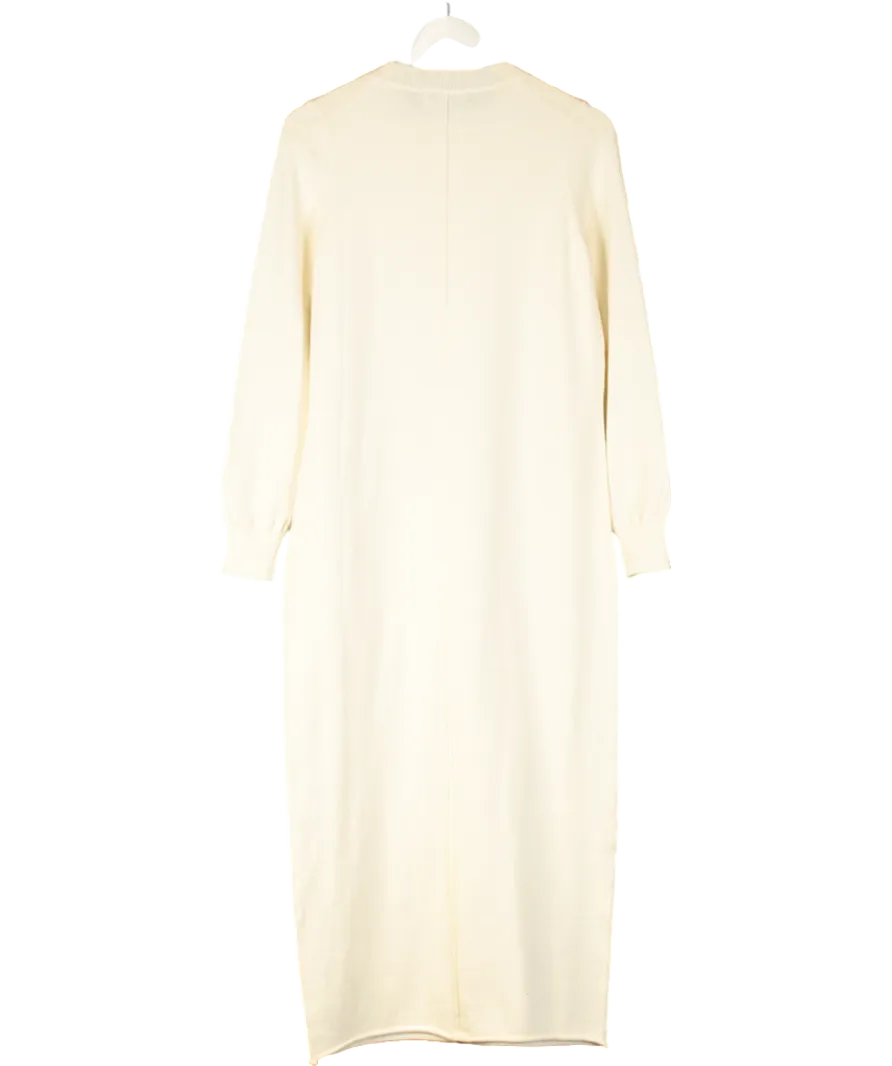 BOA Cream Cashmere Blend Column Maxi Dress UK XS