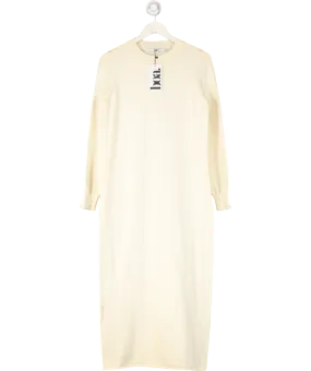 BOA Cream Cashmere Blend Column Maxi Dress UK XS