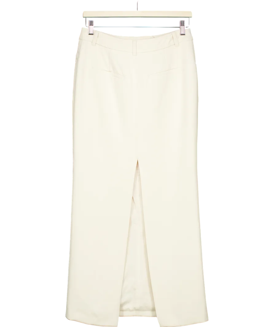 BOA Cream Mid Rise Effortless Maxi Skirt UK XS