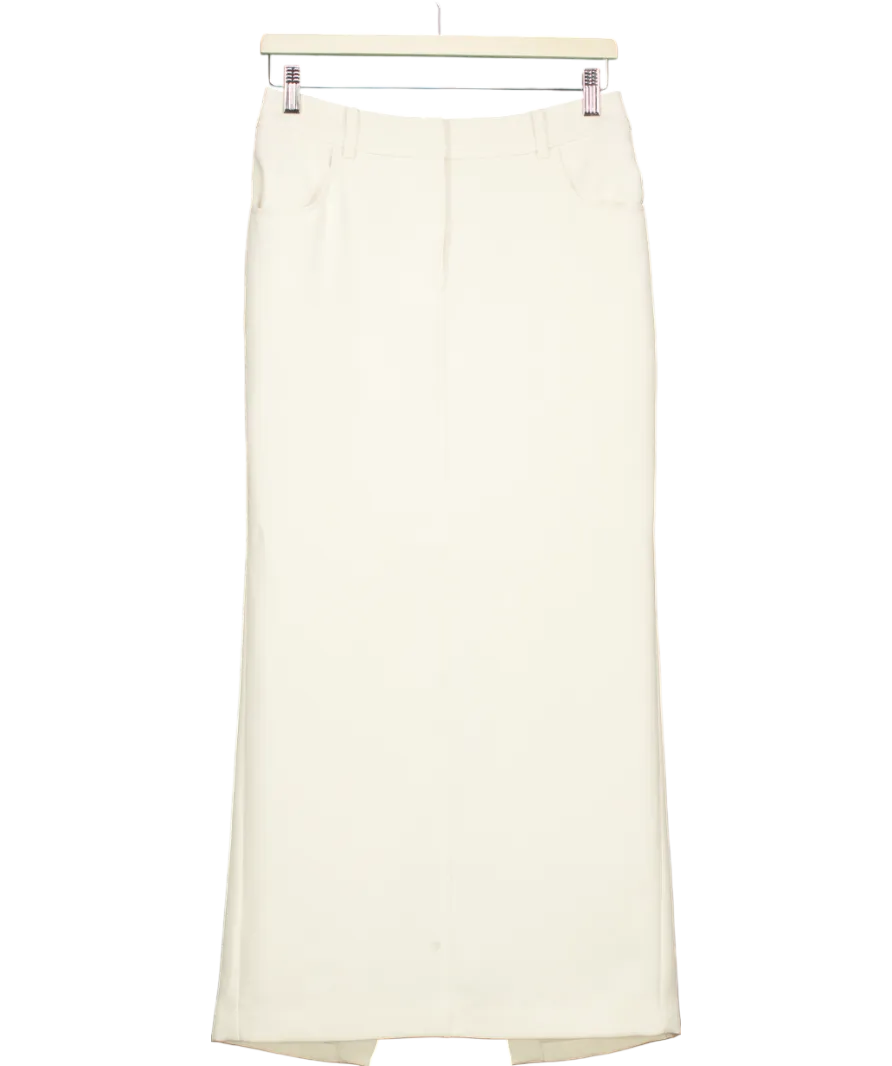 BOA Cream Mid Rise Effortless Maxi Skirt UK XS