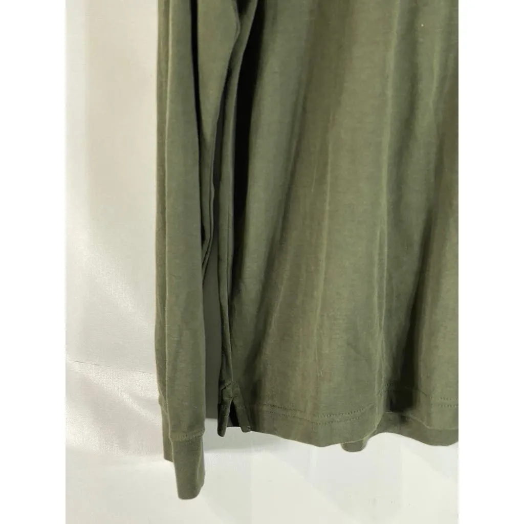 BROOKS BROTHERS Men's Green Supima Cotton Turtleneck Long Sleeve Shirt SZ L