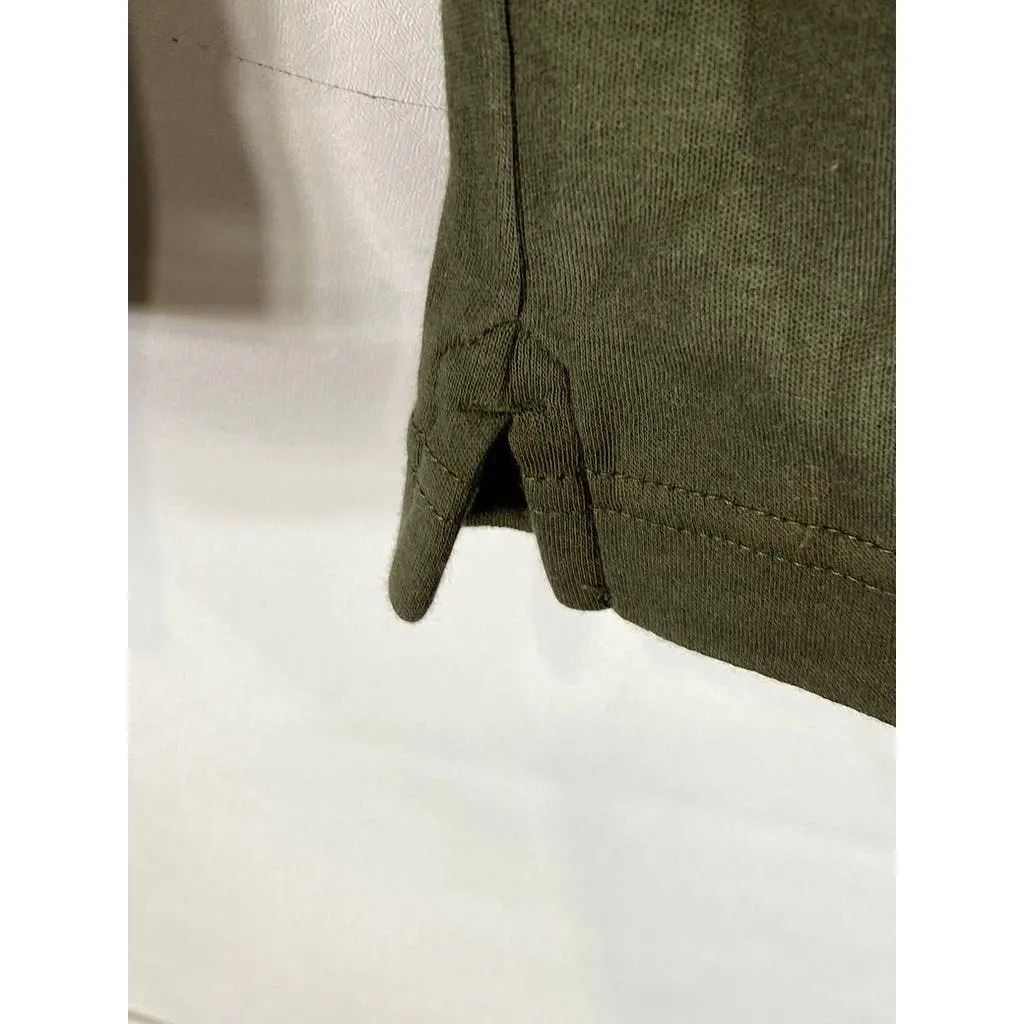 BROOKS BROTHERS Men's Green Supima Cotton Turtleneck Long Sleeve Shirt SZ L