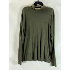 BROOKS BROTHERS Men's Green Supima Cotton Turtleneck Long Sleeve Shirt SZ L