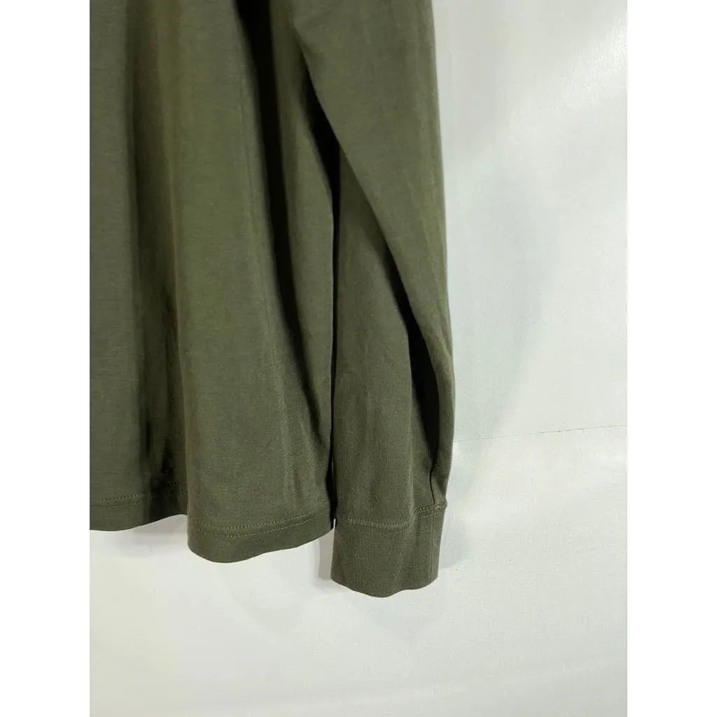 BROOKS BROTHERS Men's Green Supima Cotton Turtleneck Long Sleeve Shirt SZ L