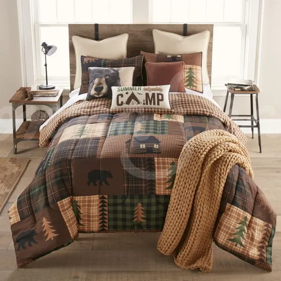 Brown Bear Cabin Comforter Collection