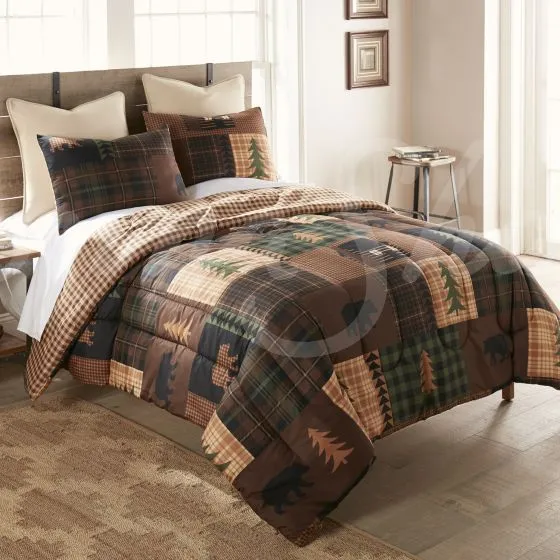 Brown Bear Cabin Comforter Collection