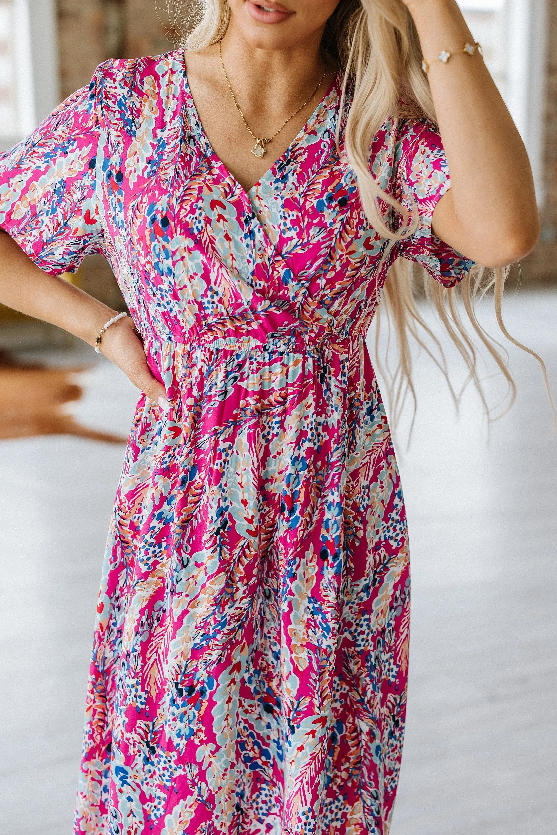 Case Wrap V-Neck Maxi Dress | DROPSHIP
