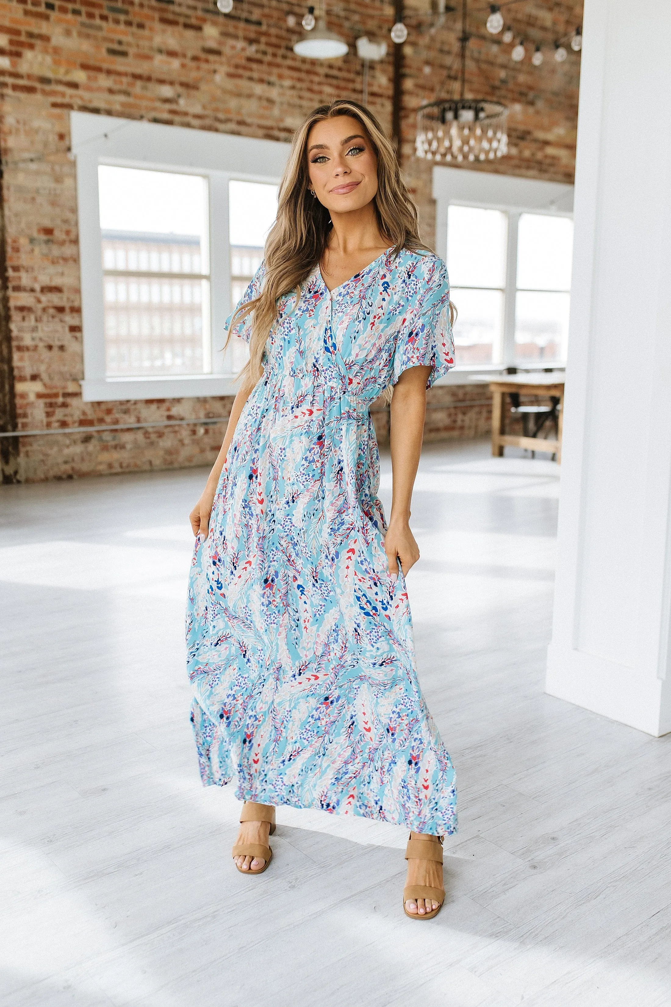 Case Wrap V-Neck Maxi Dress | DROPSHIP