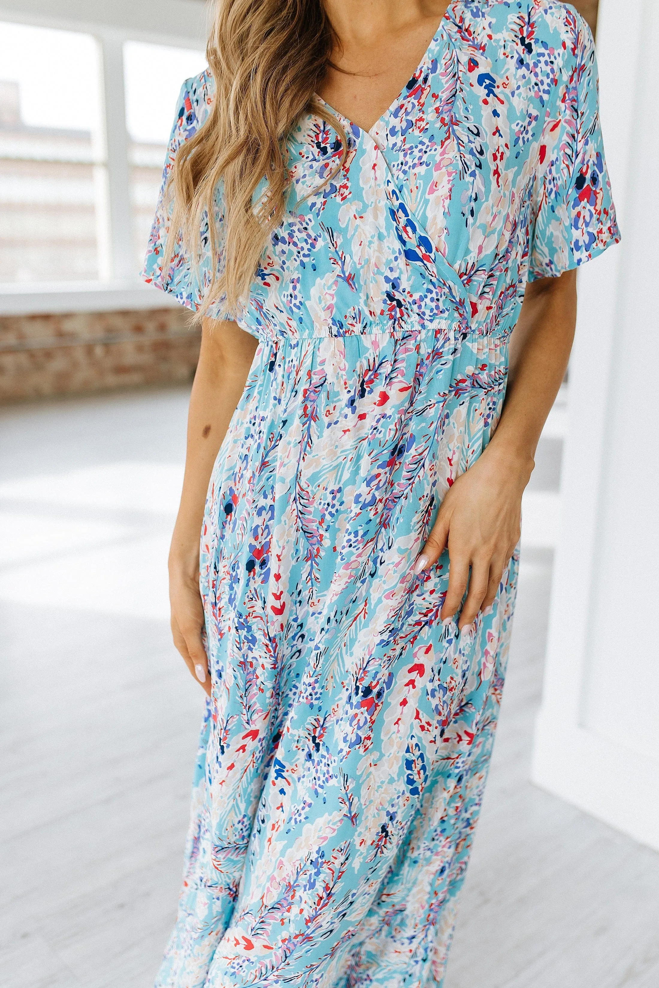 Case Wrap V-Neck Maxi Dress | DROPSHIP