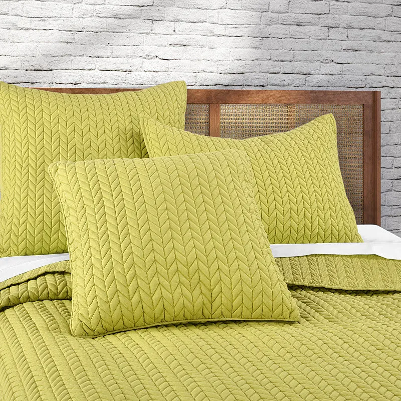 Cayman 20" Square Quilted Decorative Throw Pillow