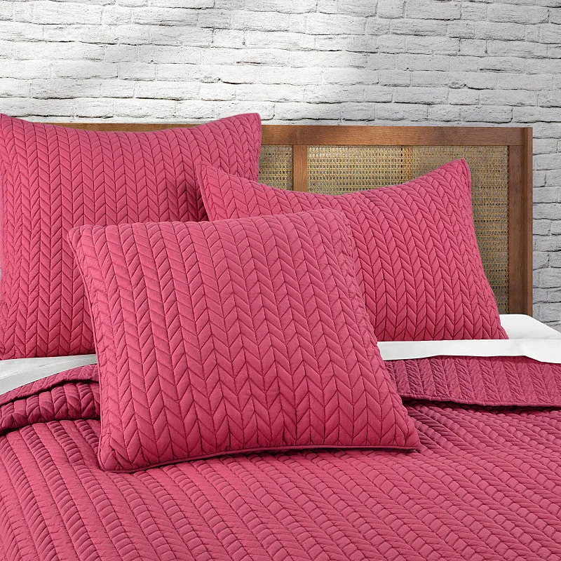 Cayman 20" Square Quilted Decorative Throw Pillow