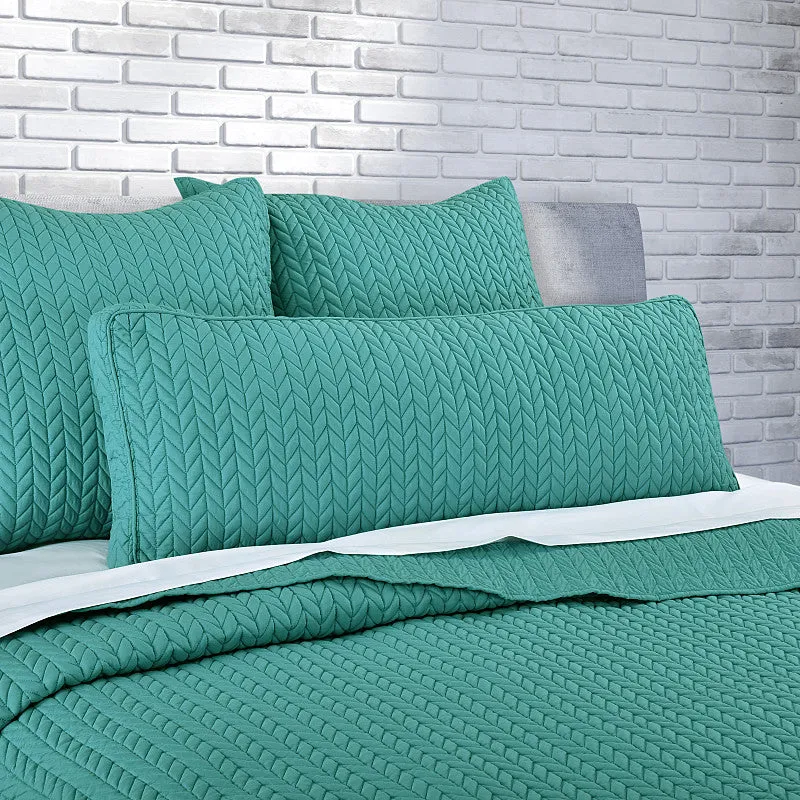 Cayman Quilted Bolster Decorative Throw Pillow