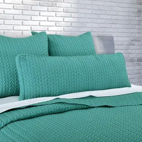 Cayman Quilted Bolster Decorative Throw Pillow