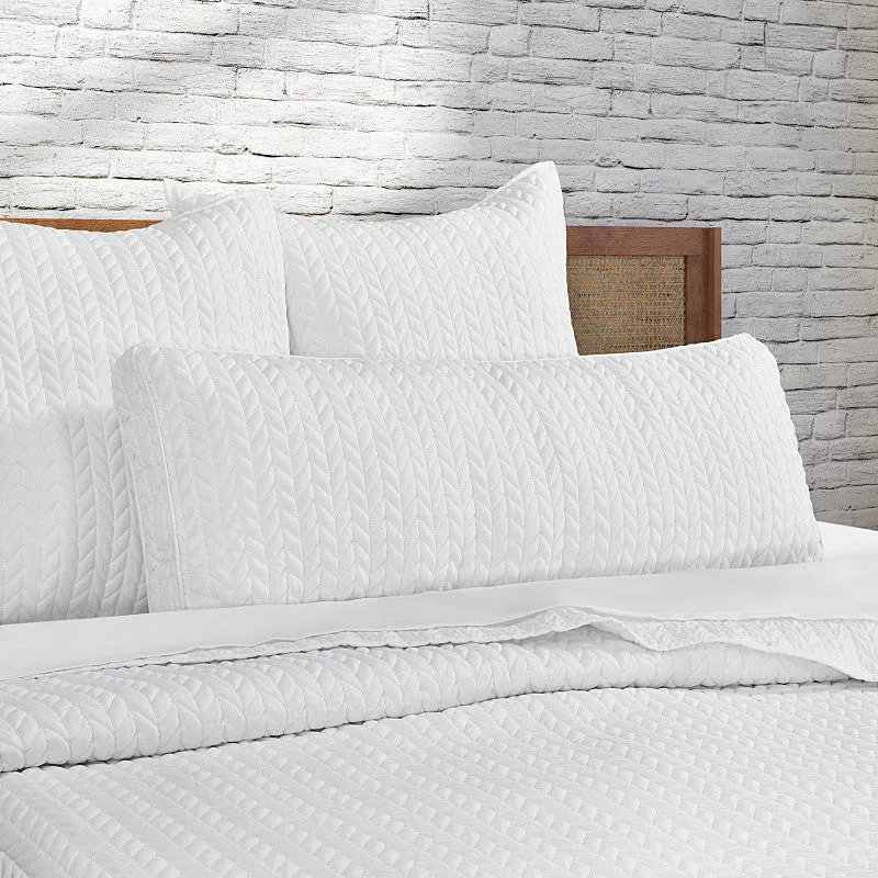 Cayman Quilted Bolster Decorative Throw Pillow