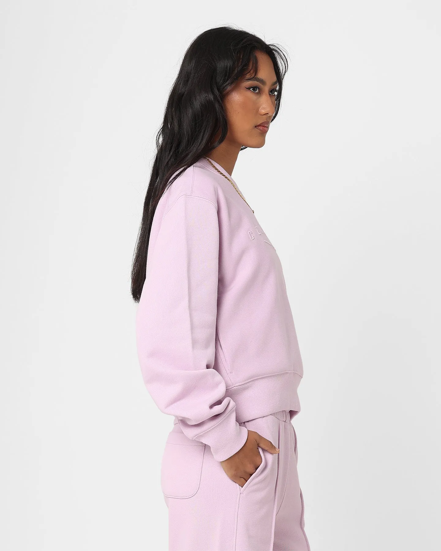Champion Women's Reverse Weave Y2k Pocket Crewneck Mystics