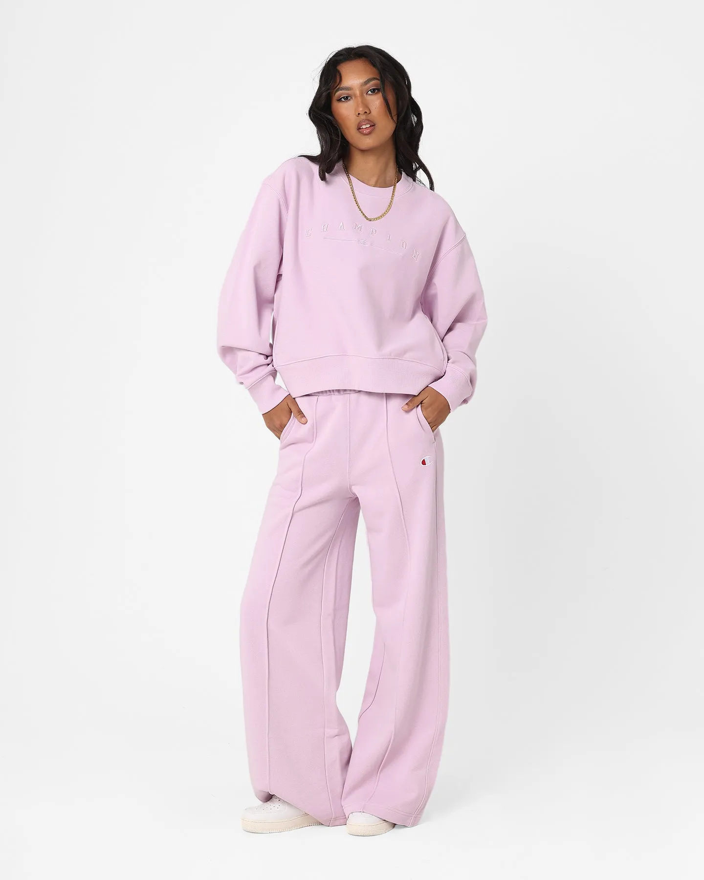 Champion Women's Reverse Weave Y2k Pocket Crewneck Mystics