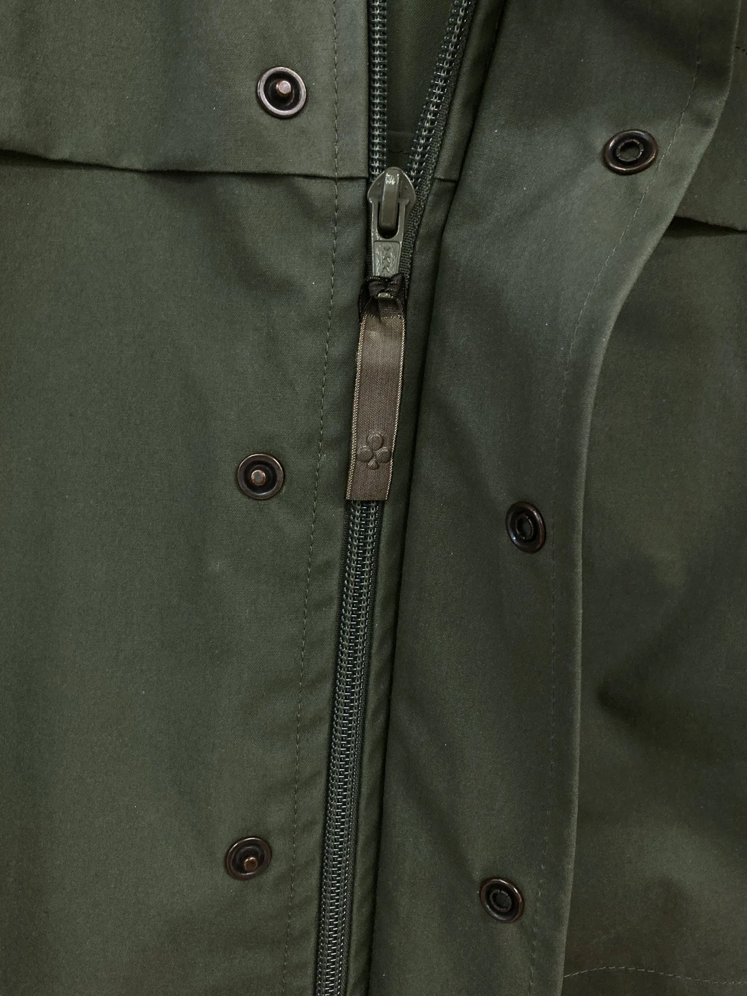 Christophe Lemaire khaki cotton canvas high neck hooded jacket - 1 S XS