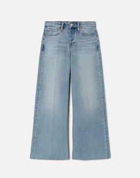 Comfort Stretch Mid Rise Wide Leg Crop - Undertow