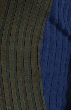Contour Color Block Turtleneck Sweater