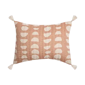 Copper Moon Phase Jacquard Pillow