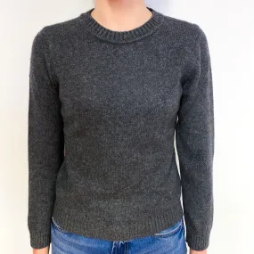 Cos Slate Grey Cashmere Crew Neck Jumper Extra Small