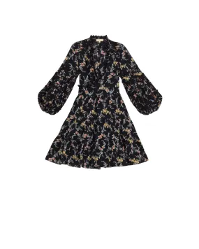 Cotton Slub Wrap Dress - Midnight Field