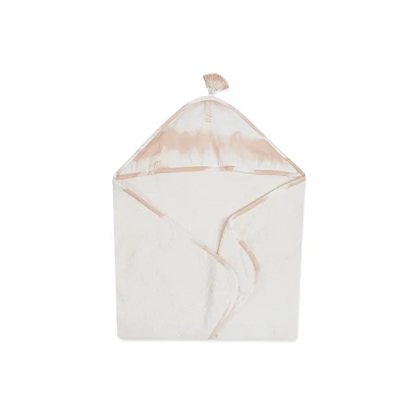 Crane Parker Hooded Towel - Pink Tie Dye Print
