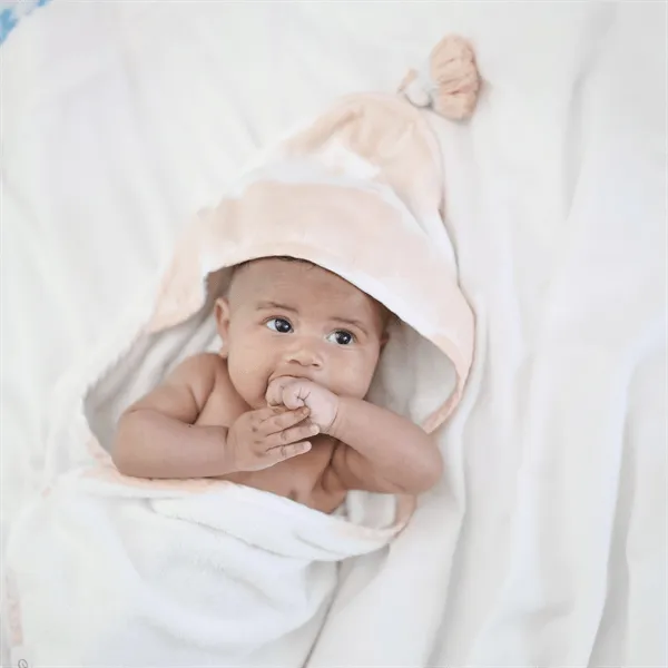 Crane Parker Hooded Towel - Pink Tie Dye Print
