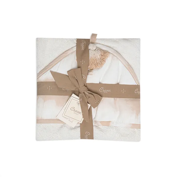 Crane Parker Hooded Towel - Pink Tie Dye Print