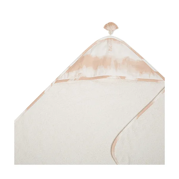 Crane Parker Hooded Towel - Pink Tie Dye Print